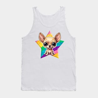 Rainbow star chihuahua Tank Top